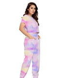 Women's Linen Cotton Tie Dye Tracksuit