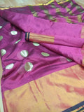 Pretty Zari Embroidered Cotton Silk Saree