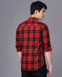 Cotton Check Print Casual Shirt For Men's